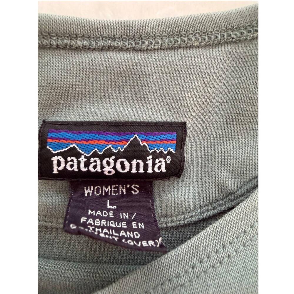 Patagonia Tank Top Sleeveless Green Gray Women's Large Granola Girl Capsule - Picture 4 of 9
